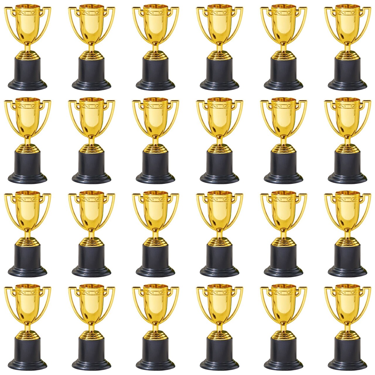 24 Pack Mini Trophies for All Ages Awards, Gold Participation Trophy Cup for Sports, Tournaments, Competitions (4 In)
